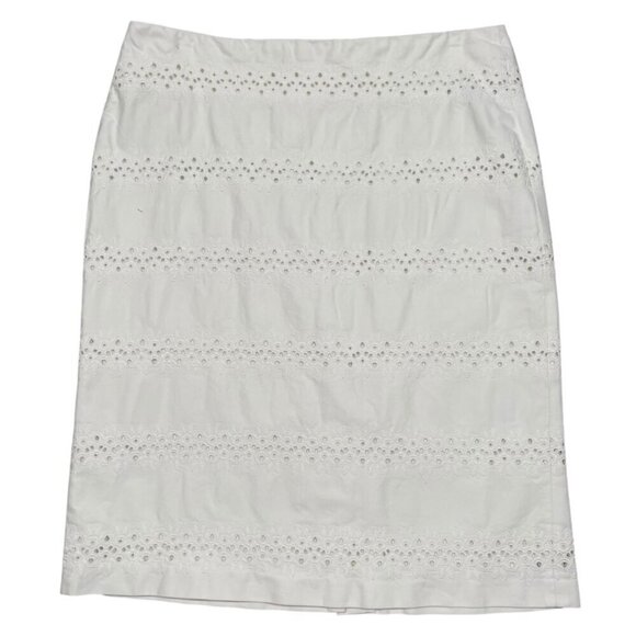 Talbots Dresses & Skirts - Talbots Women’s Eyelet Lined Pencil Skirt White Size 8